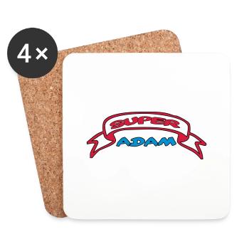 SUPER ADAM - Coasters (set of 4) - white - Front