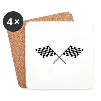 RACEFLAG - Untersetzer (4er-Set) - Weiß - Vorne