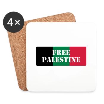 Free Palestine - Coasters (set of 4) - white - Front