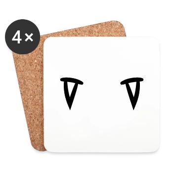 2 vampire zaehne scharf gefaehrlich disguise - Coasters (set of 4) - white - Front