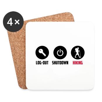 Hiking - Coasters (set of 4) - white - Front