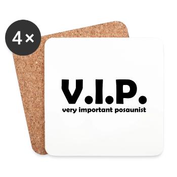 Very important Posaunist Posaune Sprüche - Untersetzer (4er-Set) - Weiß - Vorne