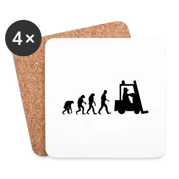 stapler evolution - Untersetzer (4er-Set) - Weiß - Vorne
