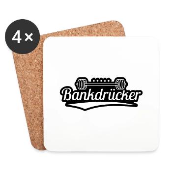 bankdruecker_gu1 - Untersetzer (4er-Set) - Weiß - Vorne