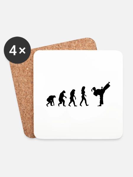 fight evolution frauen - Untersetzer (4er-Set) - Weiß