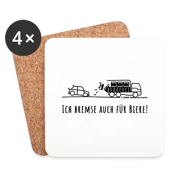 Bierliebhaber - Untersetzer (4er-Set) - Weiß - Vorne