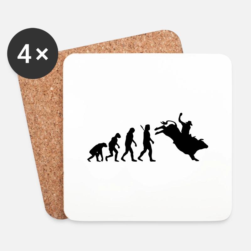 Evolution Rodeo - Untersetzer (4er-Set) - Weiß