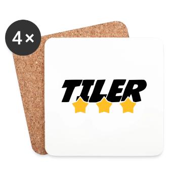 Fliesenleger / Bau / Fliesen / Maurer - Untersetzer (4er-Set) - Weiß - Vorne