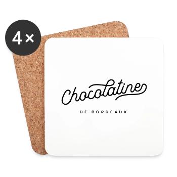 La chocolatine de Bordeaux - Coasters (set of 4) - white - Front