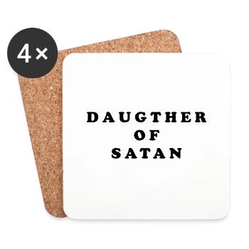 DAUGTHER OF SATAN - Untersetzer (4er-Set) - Weiß - Vorne