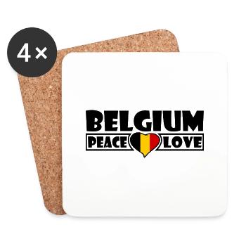 La Belgique - Dessous de verre (lot de 4) - blanc - Devant