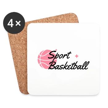 Basketball - Dessous de verre (lot de 4) - blanc - Devant