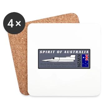 de l’Australie - Dessous de verre (lot de 4) - blanc - Devant