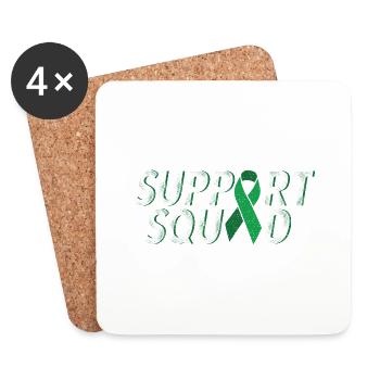 Cerebral palsy support squad cerebral palsy - Coasters (set of 4) - white - Front
