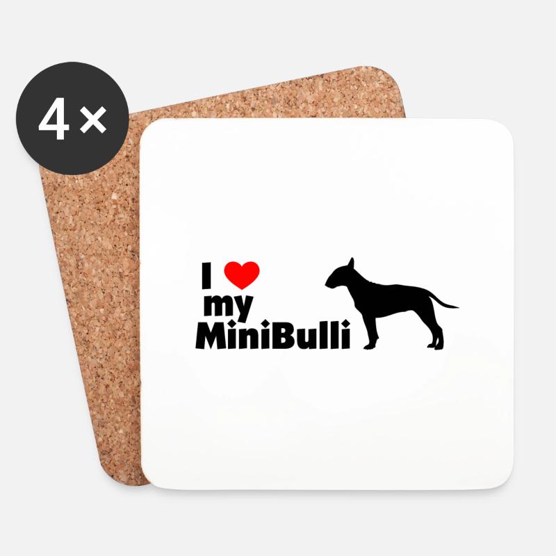 I Love My MiniBulli - Untersetzer (4er-Set) - Weiß