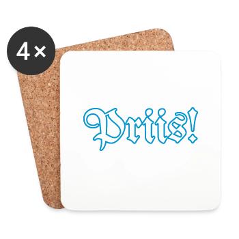 Pris Priiis Schnupftabak - Dessous de verre (lot de 4) - blanc - Devant