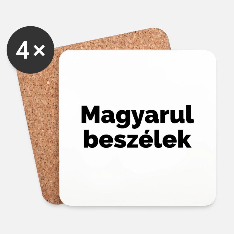 Ich spreche Ungarisch - ungarische Sprache - Untersetzer (4er-Set) - Weiß