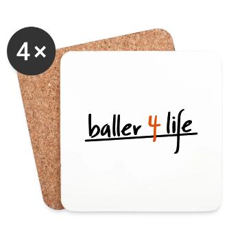 Basket-ball Basketball Basket - Dessous de verre (lot de 4) - blanc - Devant