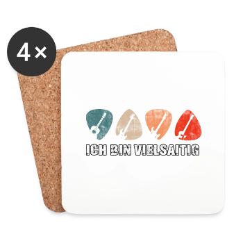 Cool Guitariste Guitariste Musicien Electric Guitariste - Dessous de verre (lot de 4) - blanc - Devant