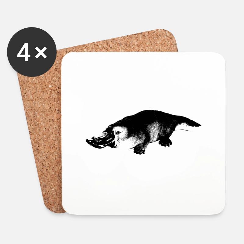 Platypus - Coasters (set of 4) - white