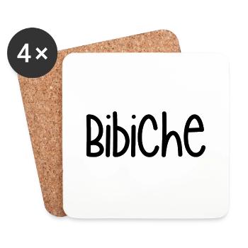 biche idée cadeau - Dessous de verre (lot de 4) - blanc - Devant