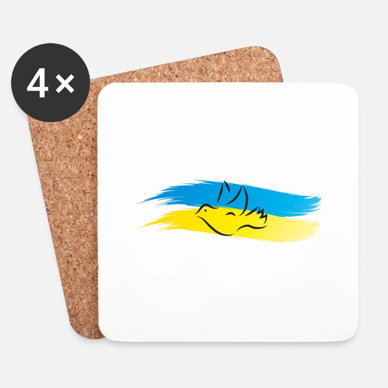 peace ukraine - Untersetzer (4er-Set) - Weiß