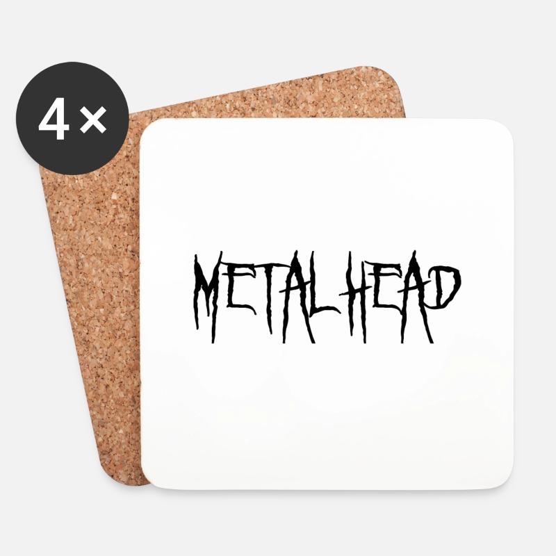 Metalhead - Untersetzer (4er-Set) - Weiß