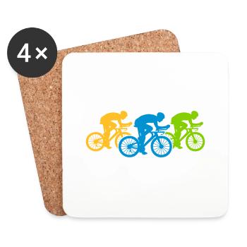 Bicycle Team Triathlon - Coasters (set of 4) - white - Front