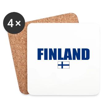 Finnland - Untersetzer (4er-Set) - Weiß - Vorne