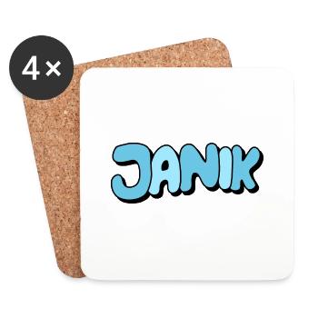 Janik - Dessous de verre (lot de 4) - blanc - Devant