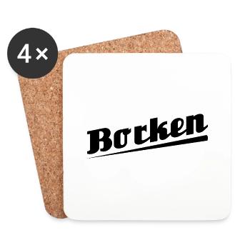 Borken - Textdesign mit Stadtnamen - Untersetzer (4er-Set) - Weiß - Vorne