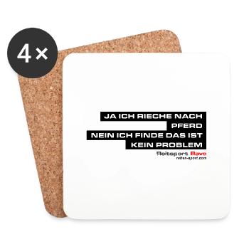 JA ich rieche nach Pferd! Nein ich finde das.... - Untersetzer (4er-Set) - Weiß - Vorne