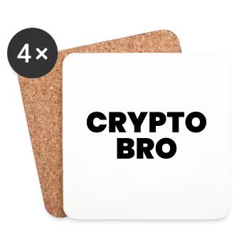 Crypto Bro - Coasters (set of 4) - white - Front