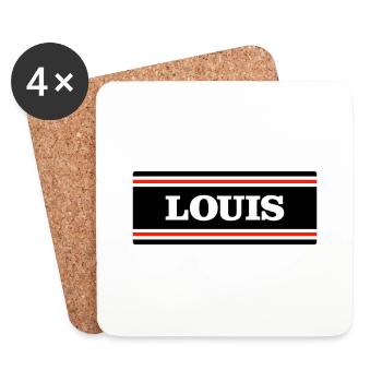 LOUIS - Dessous de verre (lot de 4) - blanc - Devant