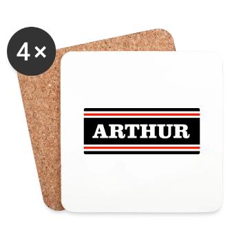 ARTHUR - Dessous de verre (lot de 4) - blanc - Devant