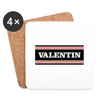 VALENTIN - Dessous de verre (lot de 4) - blanc - Devant