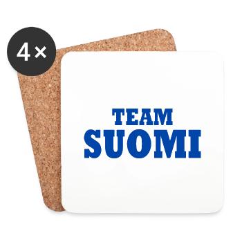 Team suomi - Dessous de verre (lot de 4) - blanc - Devant