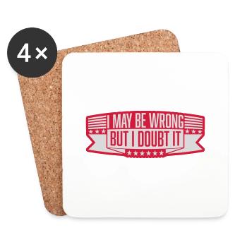 I may be wrong - Coasters (set of 4) - white - Front