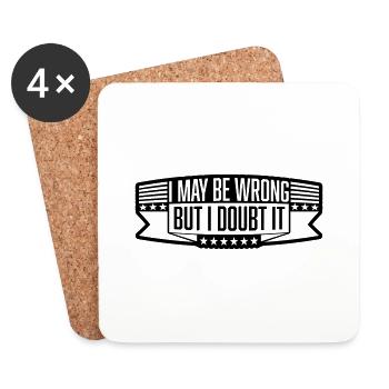 I may be wrong - Coasters (set of 4) - white - Front