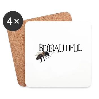 Be(e)autiful - Untersetzer (4er-Set) - Weiß - Vorne
