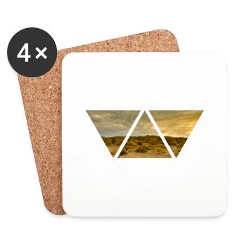 Dunes Triangle Holiday Beach Sunshine Gift - Coasters (set of 4) - white - Front