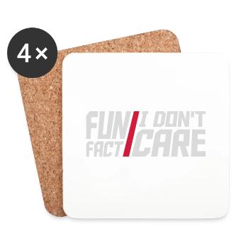 I dont care fact - Untersetzer (4er-Set) - Weiß - Vorne