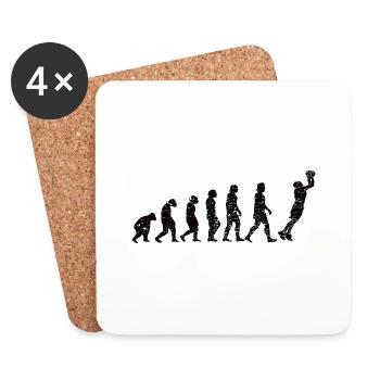 Club de basket-ball Amateurs de basket-ball Joueurs de basket-ball - Dessous de verre (lot de 4) - blanc - Devant