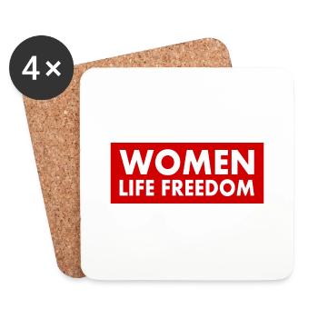 Women life freedom - Untersetzer (4er-Set) - Weiß - Vorne