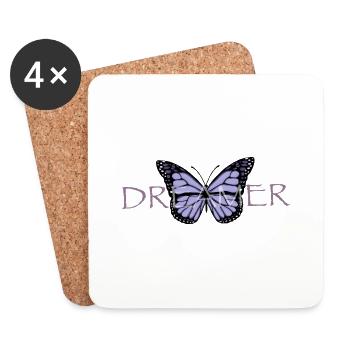 Butterfly Dreamer - Coasters (set of 4) - white - Front