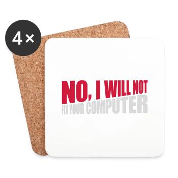not fix your computer - Coasters (set of 4) - white - Front