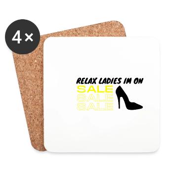 im on sale - Untersetzer (4er-Set) - Weiß - Vorne