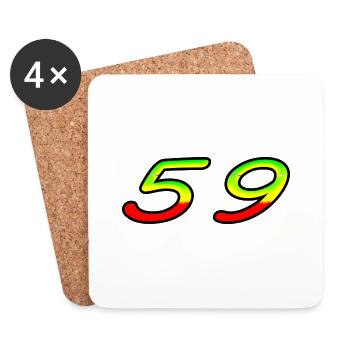 59 styler département - Dessous de verre (lot de 4) - blanc - Devant