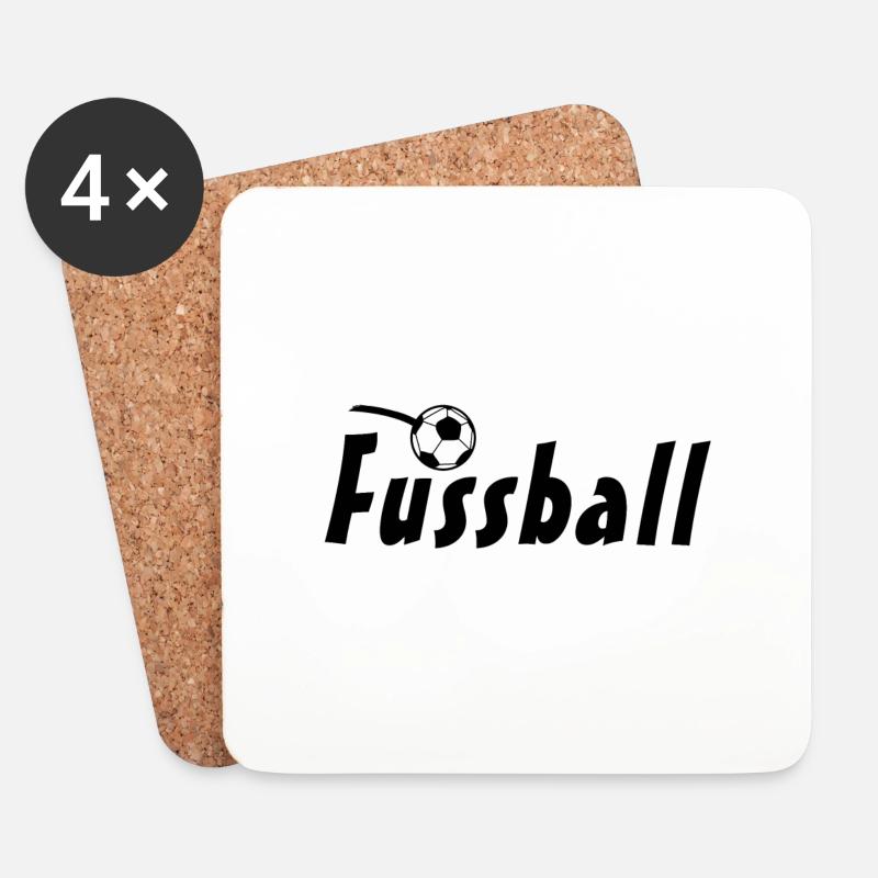 Fussball - Untersetzer (4er-Set) - Weiß
