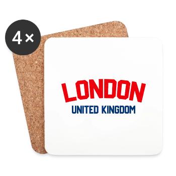 London United Kingdom - Coasters (set of 4) - white - Front